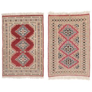 Noue a la main. Origine: Pakistan Pakistan Boukhara 2ply Tapis colis de 2 60x90