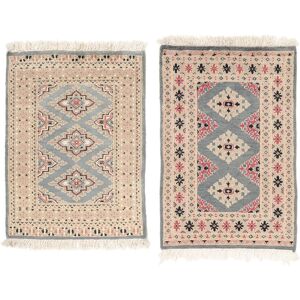 Noue a la main. Origine: Pakistan Pakistan Boukhara 2ply Tapis colis de 2 62x92