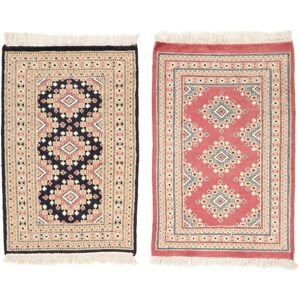 Noue a la main. Origine: Pakistan Pakistan Boukhara 2ply Tapis colis de 2 62x94