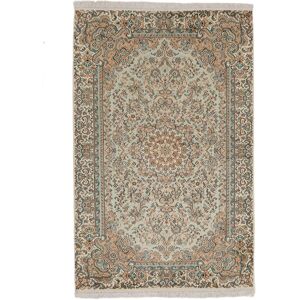 Noué à la main. Origine: India Cachemire pure soie Tapis 99x153