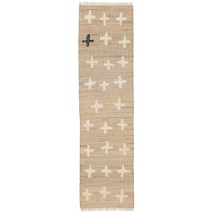 RugVista Odd Cross Jute Tapis - Beige 80x300