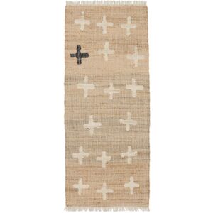 RugVista Odd Cross Jute Tapis - Beige 80x200