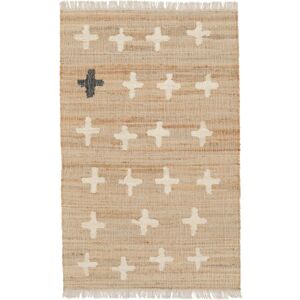 RugVista Odd Cross Jute Tapis - Beige 100x160