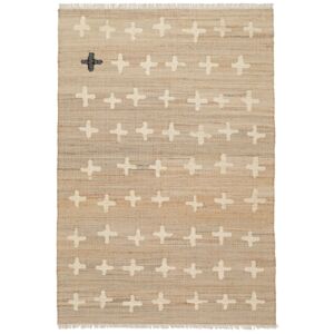 RugVista Odd Cross Jute Tapis - Beige 200x300