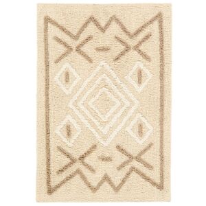 RugVista Atlantis tapis de bain - Blanc naturel / Blanc 60x90