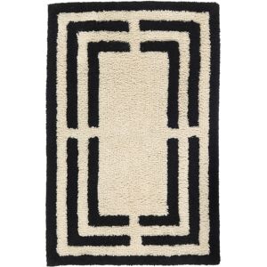 RugVista Chateau tapis de bain - Blanc naturel / Noir 60x90