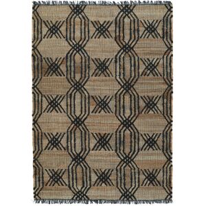 RugVista Cross Deco Tapis - Beige / Noir 160x230