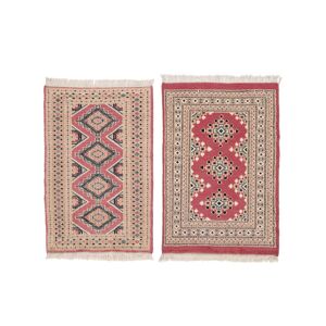 Noue a la main. Origine: Pakistan Pakistan Boukhara 2ply Tapis colis de 2 60x92