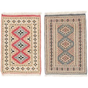 Noue a la main. Origine: Pakistan Pakistan Boukhara 2ply Tapis colis de 2 62x90