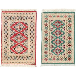 Noue a la main. Origine: Pakistan Pakistan Boukhara 2ply Tapis colis de 2 61x94