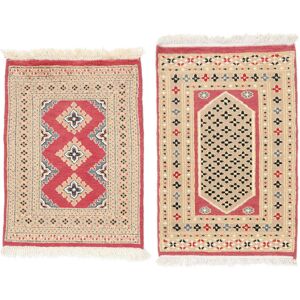 Noue a la main. Origine: Pakistan Pakistan Boukhara 2ply Tapis colis de 2 60x83