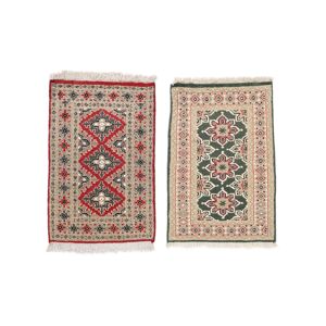 Noue a la main. Origine: Pakistan Pakistan Boukhara 2ply Tapis colis de 2 61x92