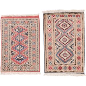 Noue a la main. Origine: Pakistan Pakistan Boukhara 2ply Tapis colis de 2 63x88