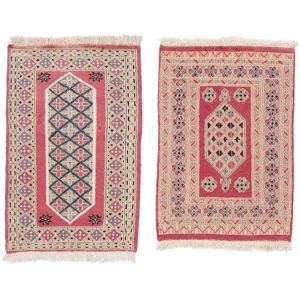 Noue a la main. Origine: Pakistan Pakistan Boukhara 2ply Tapis colis de 2 61x96