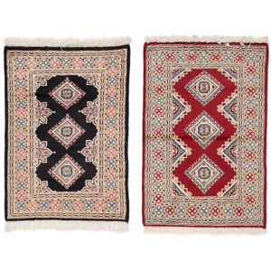 Noue a la main. Origine: Pakistan Pakistan Boukhara 2ply Tapis colis de 2 63x96