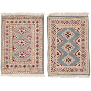 Noue a la main. Origine: Pakistan Pakistan Boukhara 2ply Tapis colis de 2 65x90