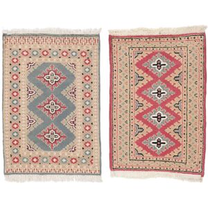 Noue a la main. Origine: Pakistan Pakistan Boukhara 2ply Tapis colis de 2 63x92