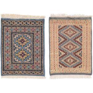 Noue a la main. Origine: Pakistan Pakistan Boukhara 2ply Tapis colis de 2 62x80