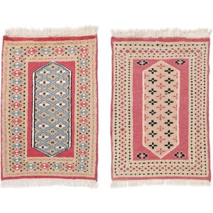 Noue a la main. Origine: Pakistan Pakistan Boukhara 2ply Tapis colis de 2 63x92