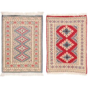 Noue a la main. Origine: Pakistan Pakistan Boukhara 2ply Tapis colis de 2 67x92