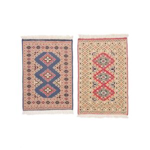 Noue a la main. Origine: Pakistan Pakistan Boukhara 2ply Tapis colis de 2 63x95