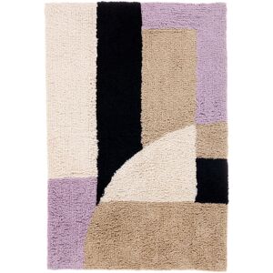 RugVista Cadiz tapis de bain - Beige / Violet 60x90