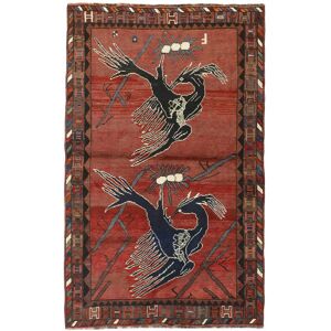 Noue a la main. Origine: Persia / Iran Kashghai Old figural / pictural Tapis 155x247