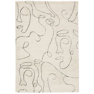 RugVista Line Tapis - Blanc creme / Noir 240x340