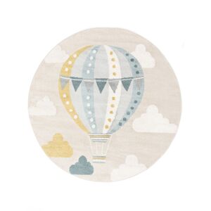 RugVista Balloon Ride Tapis - Beige / Bleu Ø 150