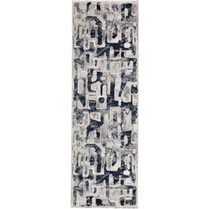 RugVista Vectra Tapis - Bleu foncé / Beige 80x250