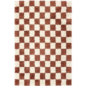 RugVista Chessie Tapis - Rouge rouille / Blanc écru 200x300