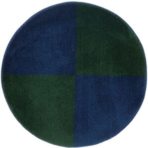 RugVista Sandro Block tapis de bain - Bleu foncé / Vert foncé Ø 75