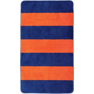 RugVista Mario Block tapis de bain - Bleu / Orange 67x117