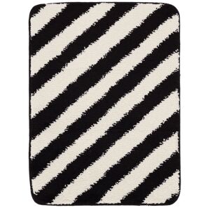 RugVista Bianca Stripe tapis de bain - Noir / Blanc écru 50x67