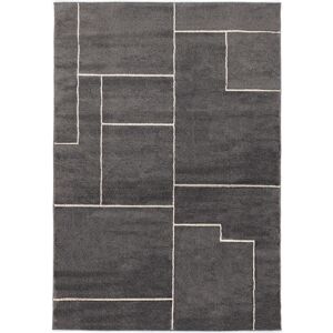 RugVista Geopolis Tapis - Gris / Blanc crème 160x230