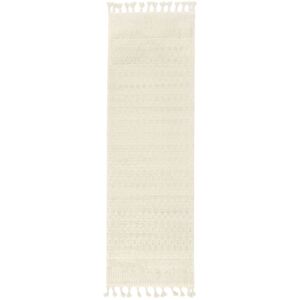 RugVista Miknis Tapis - Blanc creme / Blanc creme 80x250