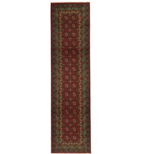 Noué à la main. Origine: Afghanistan Afghan Fine Tapis 77x301