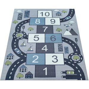 Paco Home Tapis enfant Bin 565 gris