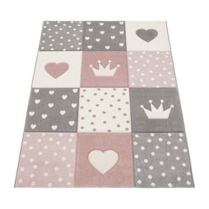 Paco Home Tapis enfant Cos 339 rose 160x230 cm