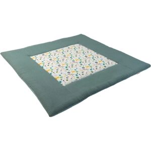 Ullenboom Tapis d'éveil piqué gaufré motif forêt tropicale vert sauge 120x120 cm 120x120 cm