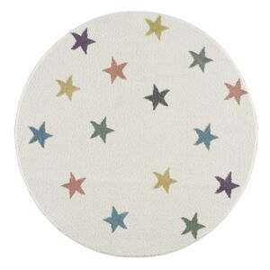 LIVONE Tapis enfant Happy Rugs Fame rond crème/multicolore circonférence 160 cm