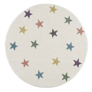 LIVONE Tapis enfant Happy Rugs Fame rond crème/multicolore