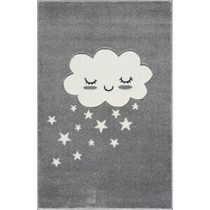 LIVONE Tapis enfant Kids love Rugs nuage gris argenté/blanc 150x220 cm