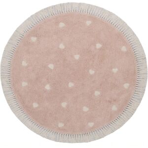 Tapis Petit Tapis enfant rond Fleur pink Ø 120 cm circonférence 120 cm