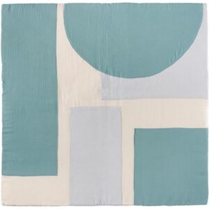 Nordic Coast Company Tapis d'éveil mousseline de coton menthe 100x100 cm