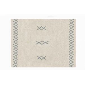 Lorena Canals Tapis Coton Lavable Atlas Natural - Vintage Bleu par Lorena Canals - 170 x 240 cm - Tapis enfant