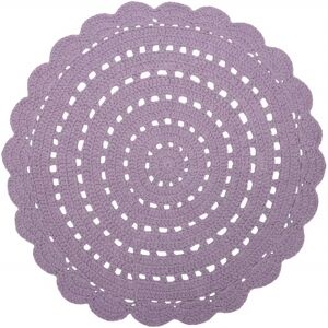 Nattiot Tapis Coton Alma Mauve par Nattiot - Ø 120 cm - Tapis enfant