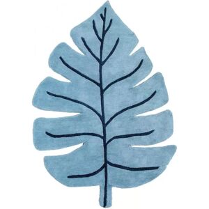 Lilipinso Tapis Coton Feuille Bleu, Monstera par Lilipinso - Tapis enfant