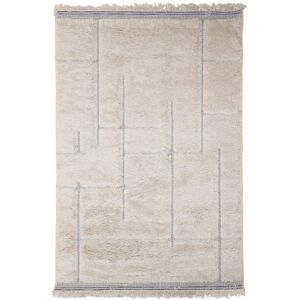 AFK Tapis graphique MAZE en fibre Oeko-Tex 100 - ivoire - 135 x 190 cm - Tapis polypropylène