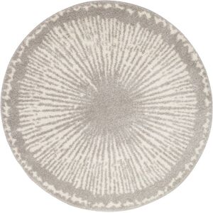 AFK Tapis rond Iris - Argent - G - Tapis polypropylène